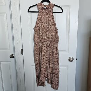 Maurices Brown High Low Halter Dress